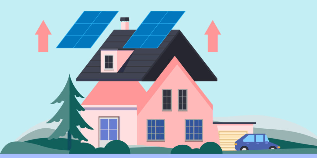 Infographic of a house getting new solar panels