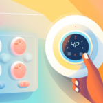 Graphic of someone holding a smart thermostat