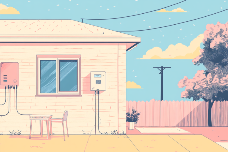 Older home with an electrical box on the exterior wall