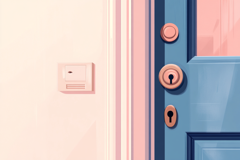 Variety of locks on an external front door