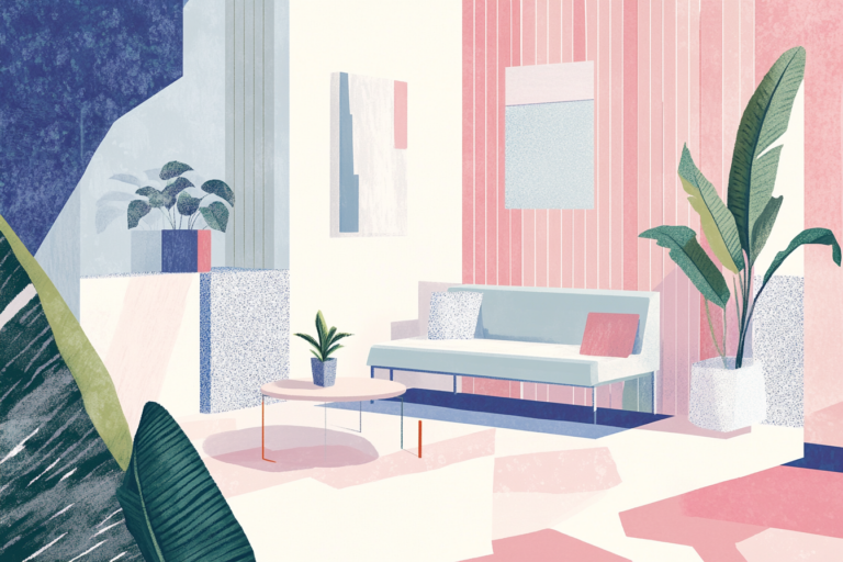 Modern house with a clean living room