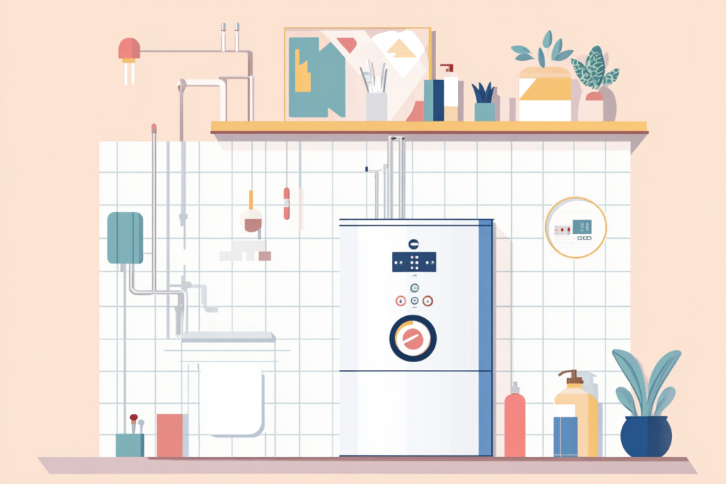 home with a tankless water heater set up
