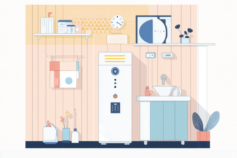 Tankless water heater in a home