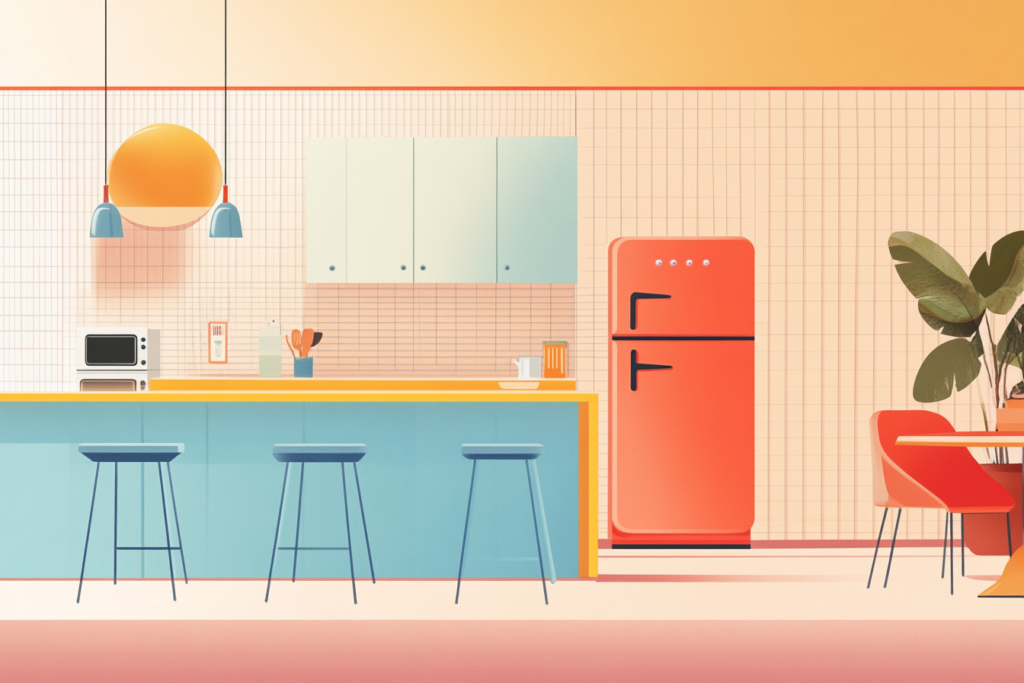 Kitchen with energy efficient appliances