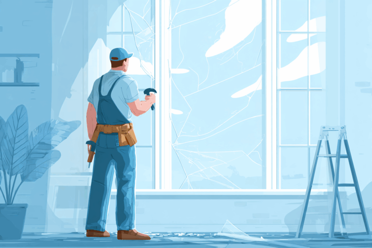 Man looking to repair his home window