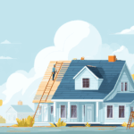 Man working on replacing a home roof